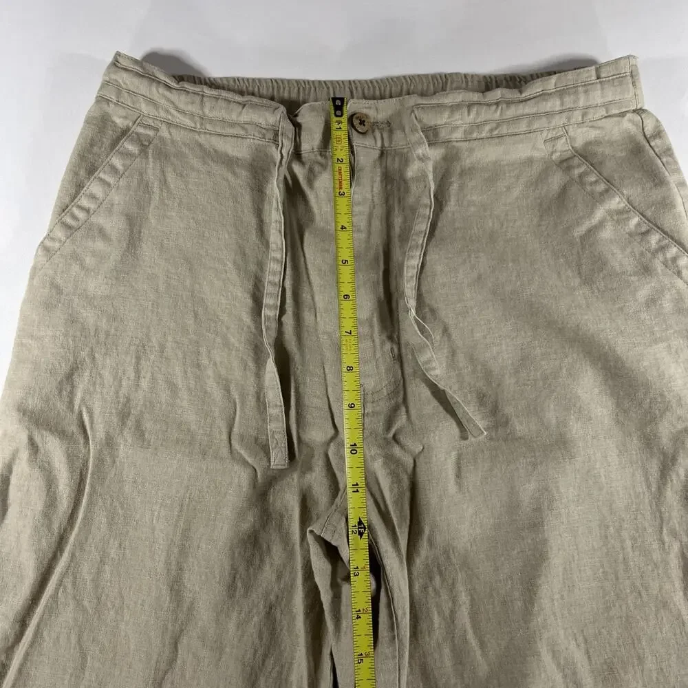 Cubavera Linen Blend Men's Beige Pants Size M (32-34) Beach Wear Comfort Hipster - Picture 5 of 8